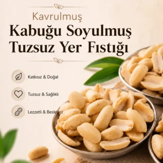 kavrulmuş zarsız(şak) yer fıstığı